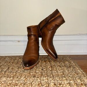 Vintage Brown Leather Chelsea Beatle Boots